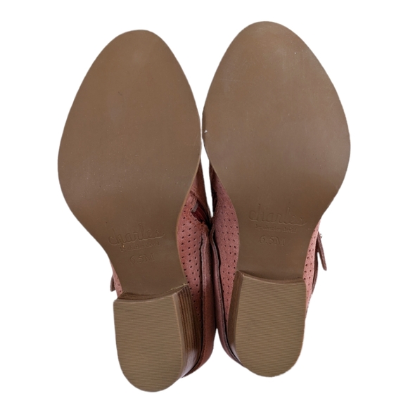 Charles by Charles David Yesenia Suede Leather Paprika Pink Booties - Picture 7 of 9